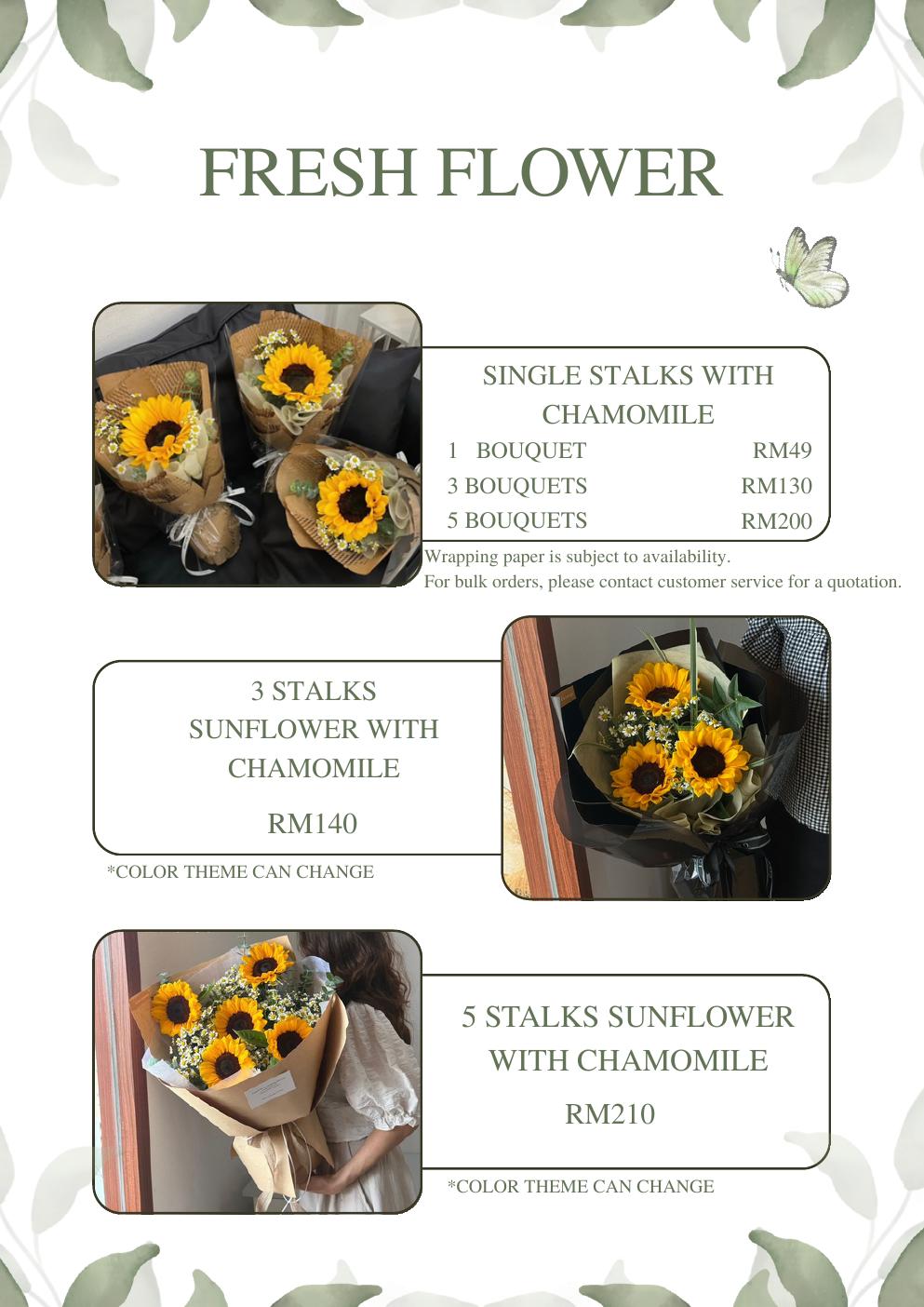 Fresh flower bouquets from F For Flower